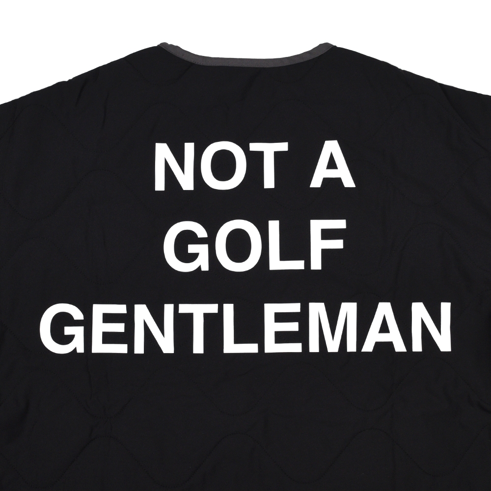 キャプテンズヘルム ゴルフ バイカラー キルティング ノーカラー ジャケット