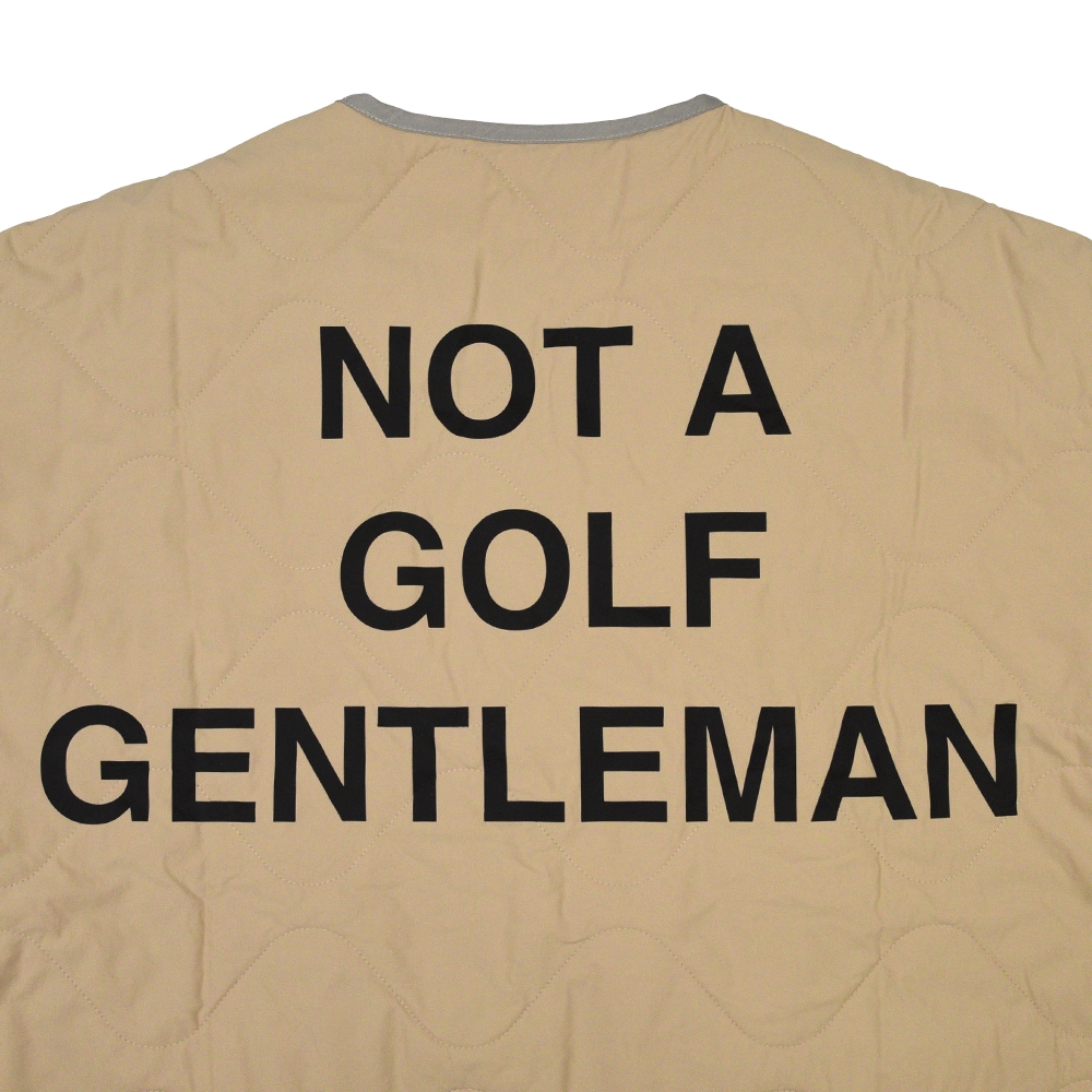 キャプテンズヘルム ゴルフ バイカラー キルティング ノーカラー ジャケット