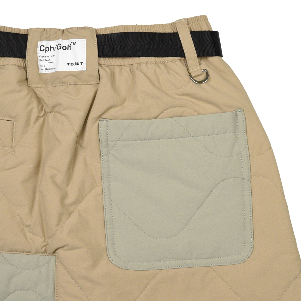 キャプテンズヘルム ゴルフ バイカラー キルティング スカート