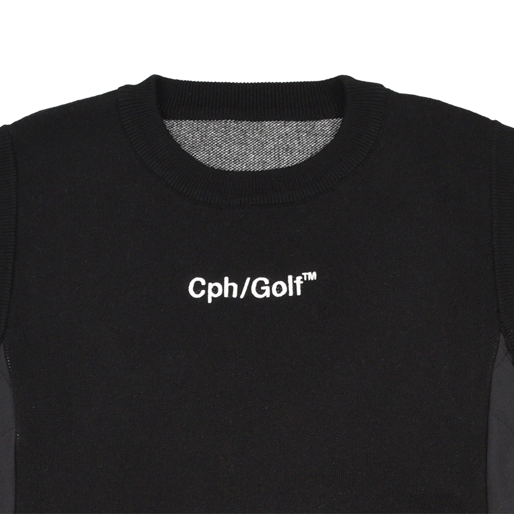 キャプテンズヘルム ゴルフ サイド キルティング ニット ベスト