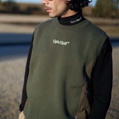 キャプテンズヘルム ゴルフ サイド キルティング ニット ベスト