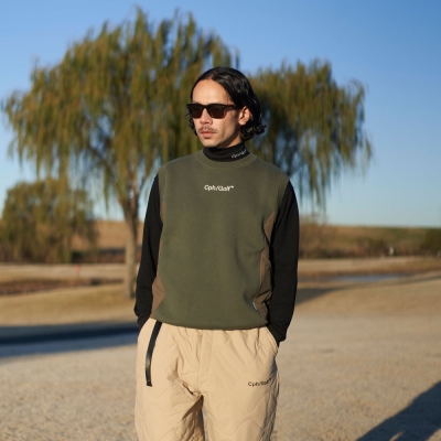 キャプテンズヘルム ゴルフ サイド キルティング ニット ベスト