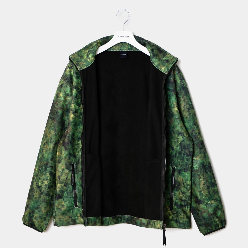 アップルバム “ピクセル カモ” フリース ジャケット