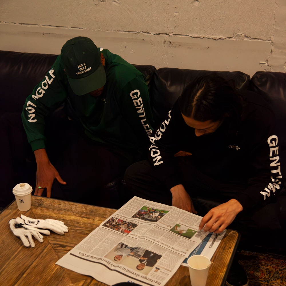 キャプテンズヘルム ゴルフ ロゴ ロングスリーブ モックネック ティー