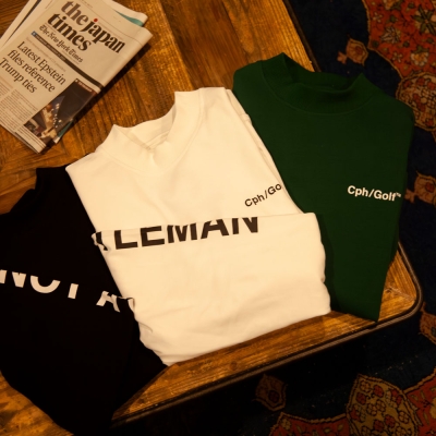 キャプテンズヘルム ゴルフ ロゴ ロングスリーブ モックネック ティー