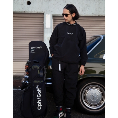 キャプテンズヘルム ゴルフ ジャガード モックネック ウィンド