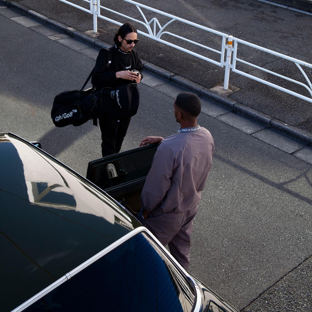 キャプテンズヘルム ゴルフ ジャガード モックネック ウィンド