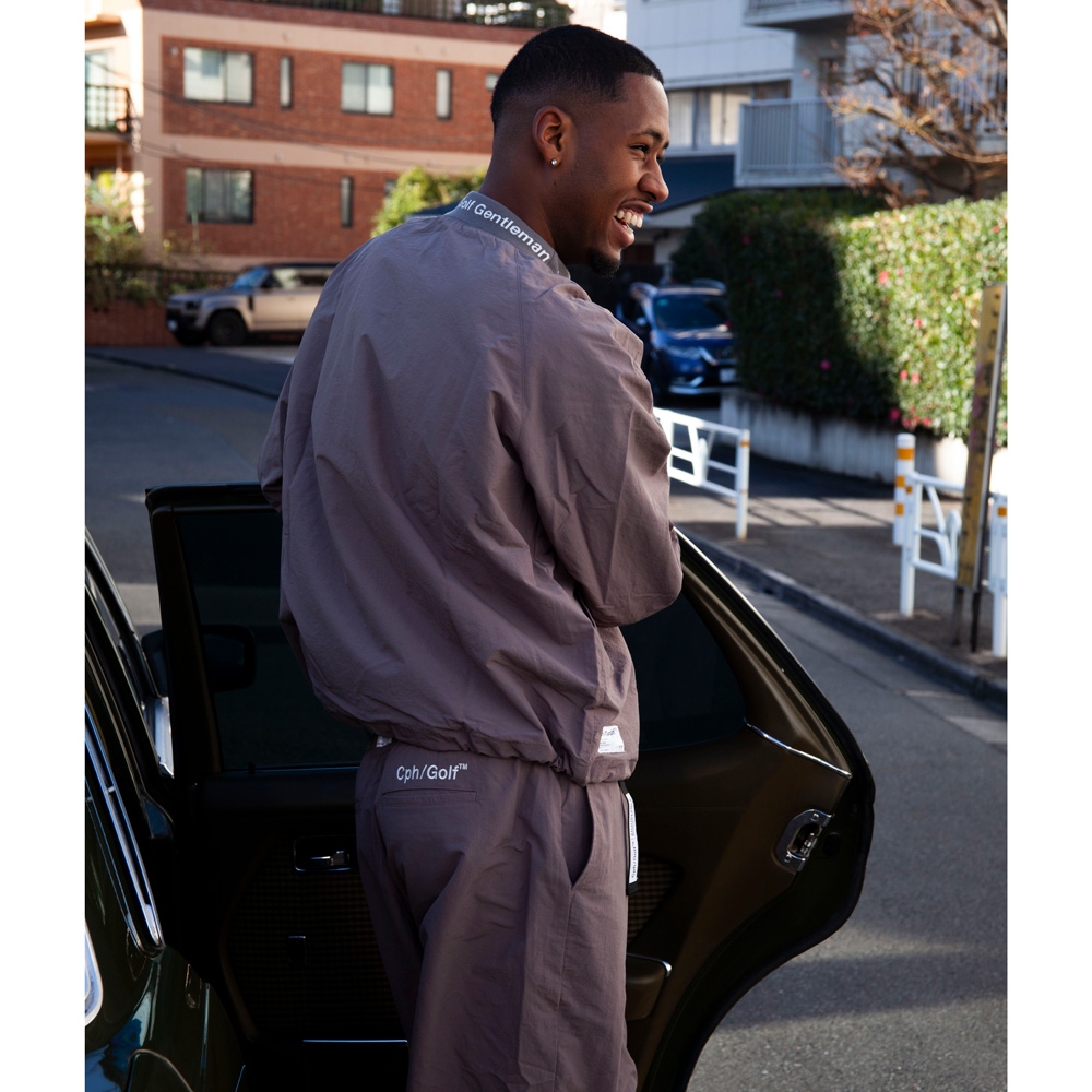 キャプテンズヘルム ゴルフ ジャガード モックネック ウィンド