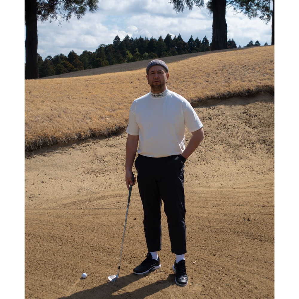 キャプテンズヘルム ゴルフ  トレードマーク ジャガード モックネック