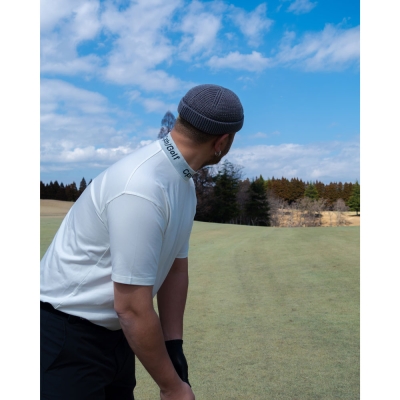 キャプテンズヘルム ゴルフ  トレードマーク ジャガード モックネック