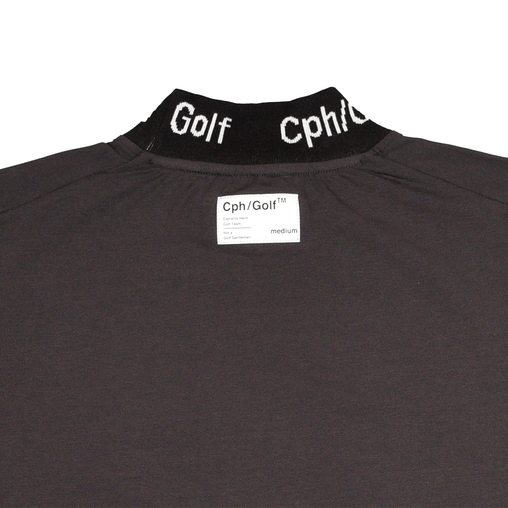 キャプテンズヘルム ゴルフ  トレードマーク ジャガード モックネック