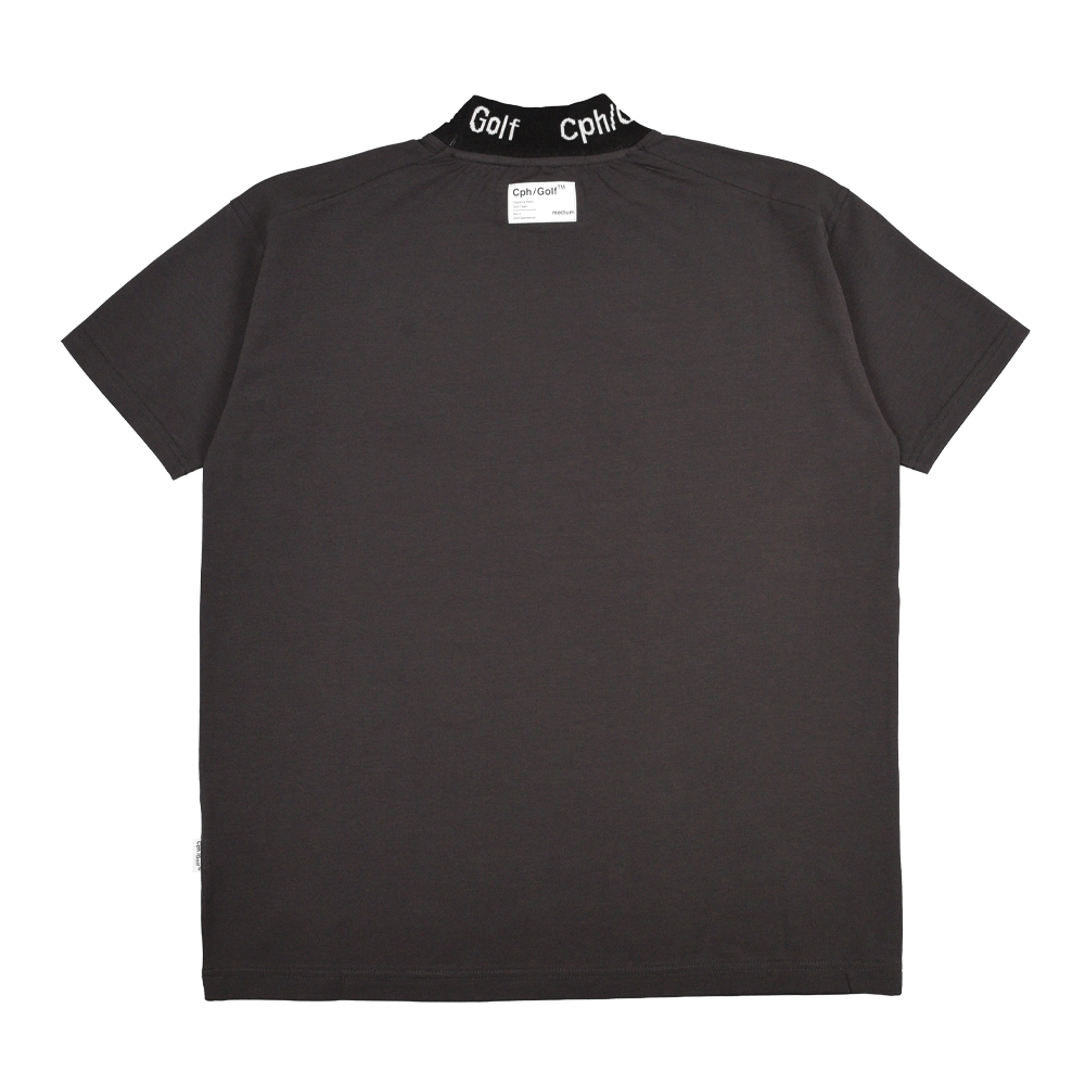 キャプテンズヘルム ゴルフ  トレードマーク ジャガード モックネック