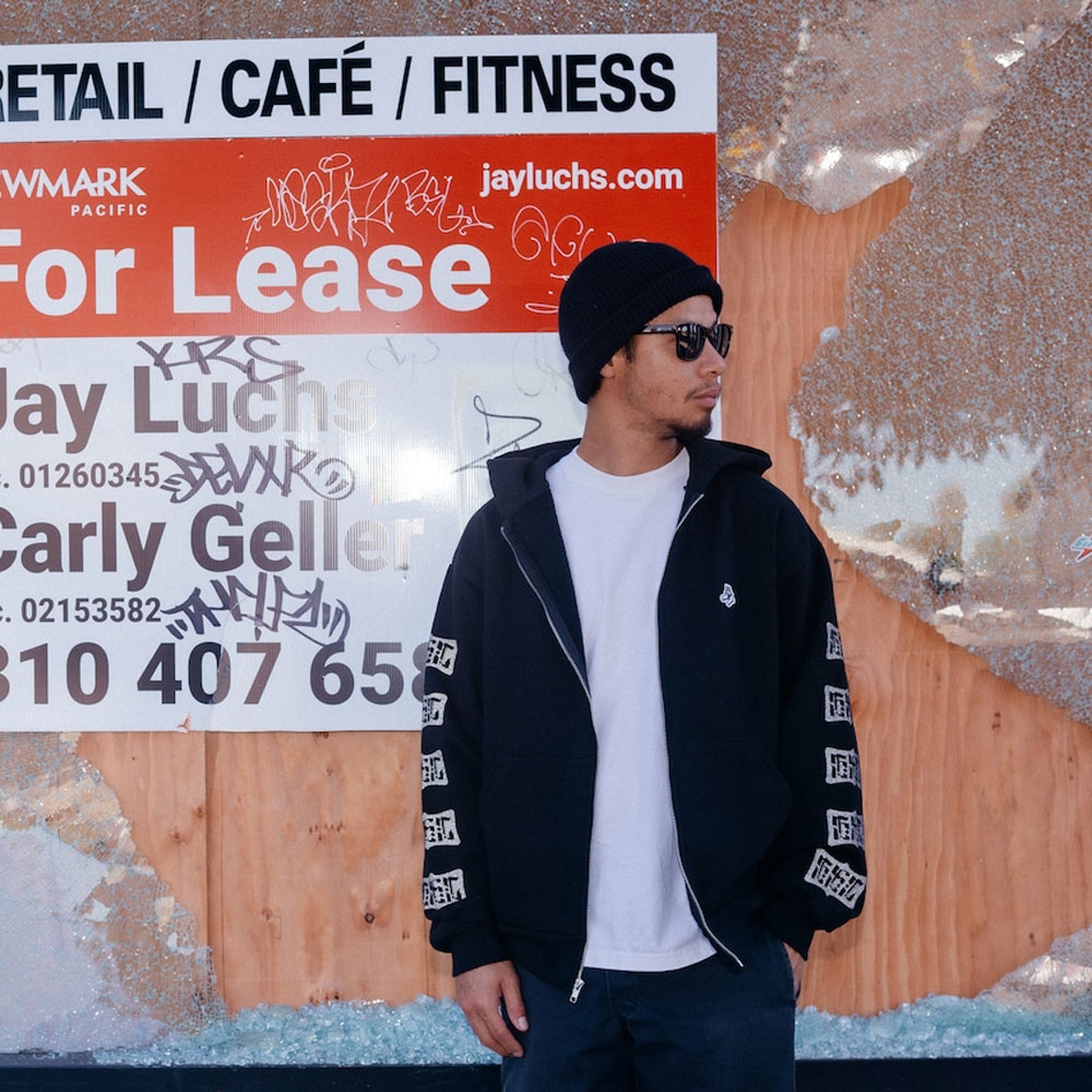 サーフスケートキャンプ ロゴ ジップ フーディー