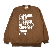 ヘルベンダーズ キャプテンズヘルムロ ーカル ドリップ ロゴ クルー スエット