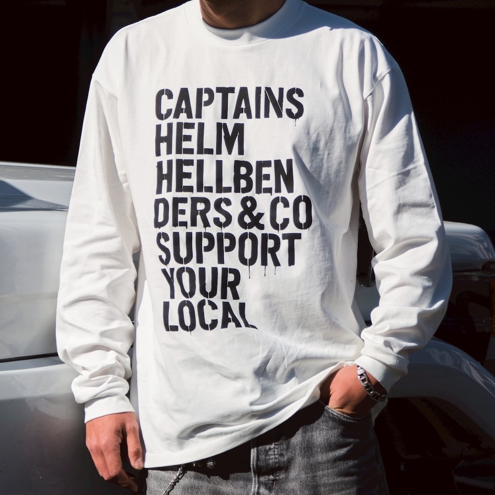 ヘルベンダーズ キャプテンズヘルムロ ーカル ドリップ ロゴ ロングスリーブ