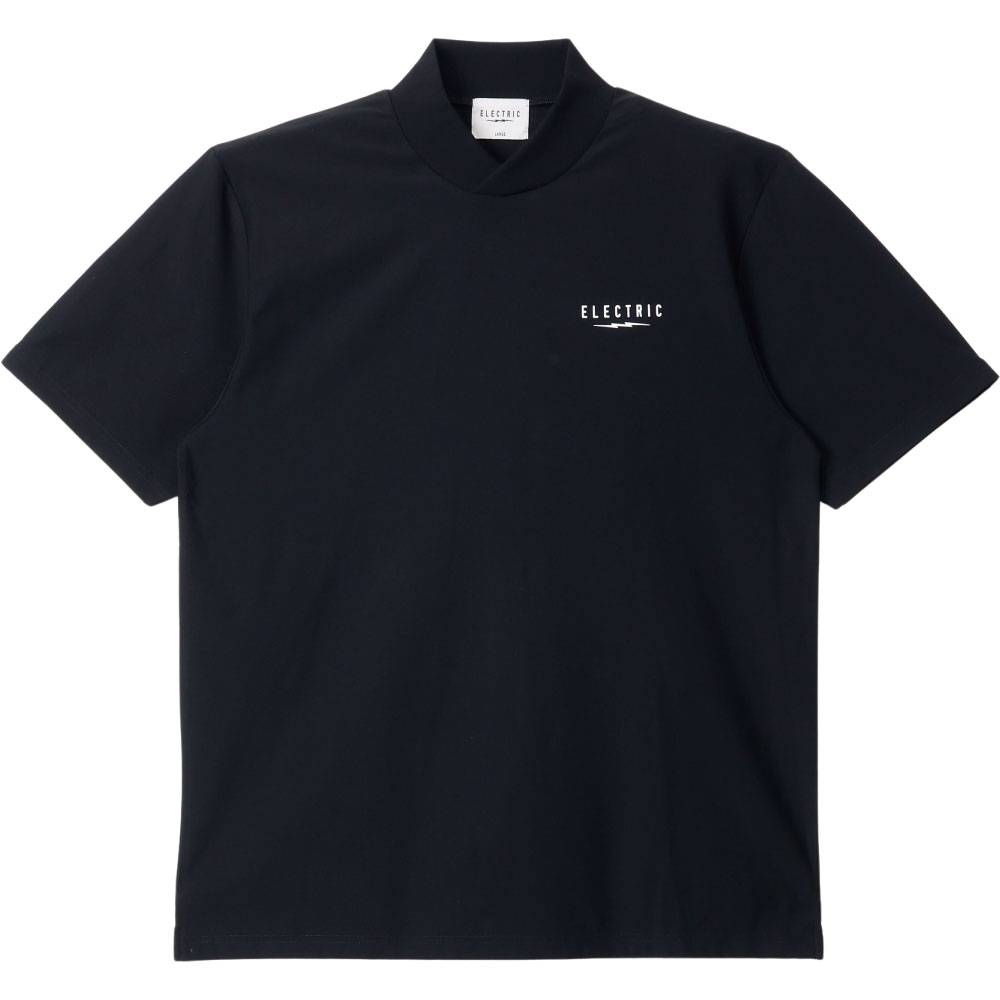 エレクトリック ヴァーチカル ボルト クロス モックネック ショートスリーブ ティー