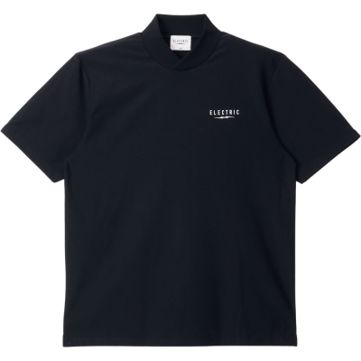 エレクトリック ヴァーチカル ボルト クロス モックネック ショートスリーブ ティー