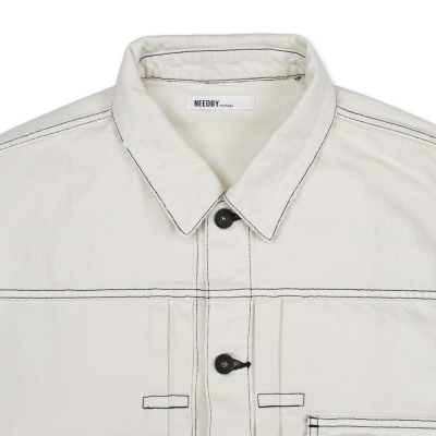 キャプテンズヘルム ヘルム ホワイト リラックス デニム ジャケット