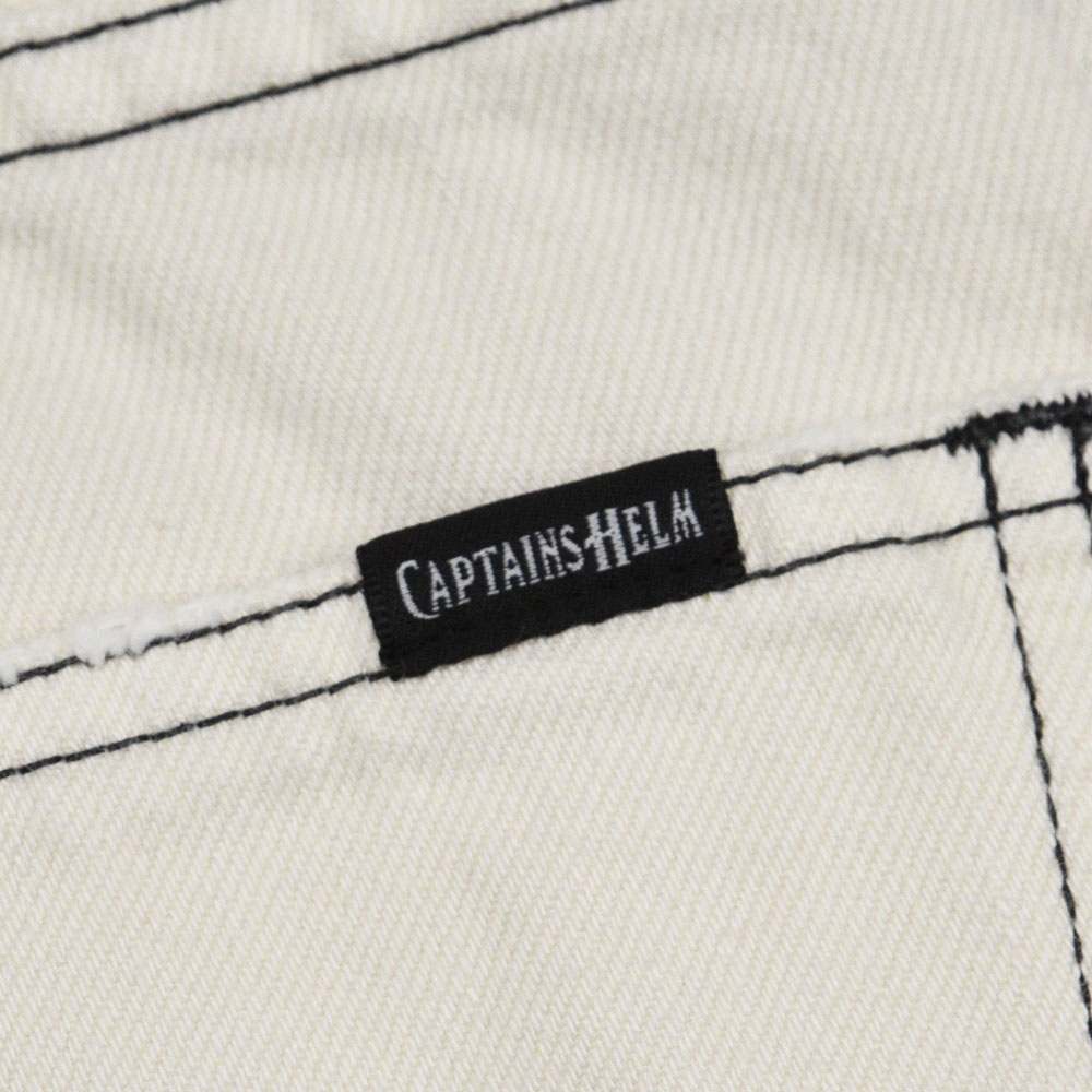 キャプテンズヘルム ヘルム ホワイト リラックス デニム パンツ