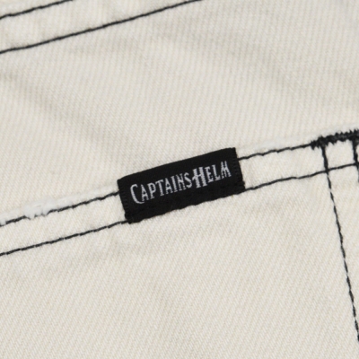 キャプテンズヘルム ヘルム ホワイト リラックス デニム パンツ