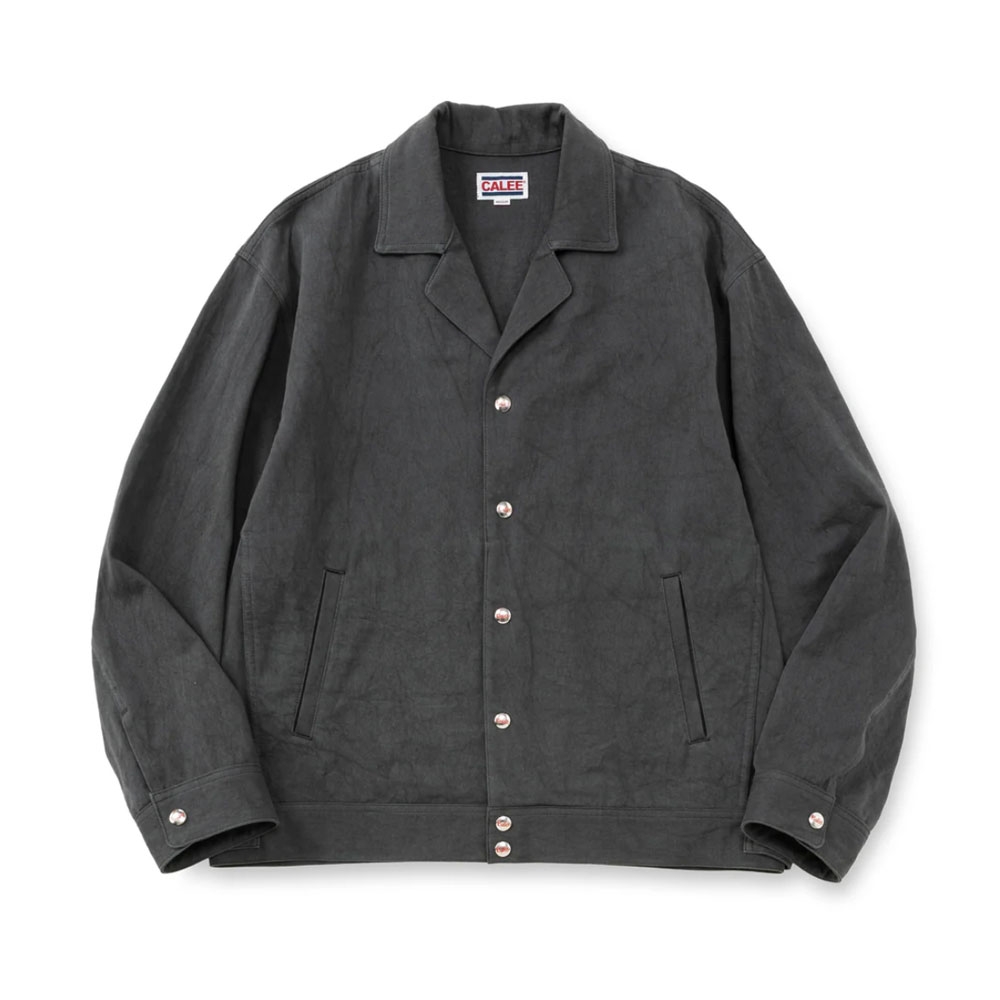 キャリー スラブ サテン オープン カラー ジャケット