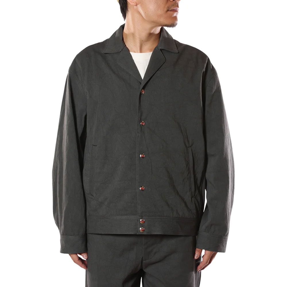 キャリー スラブ サテン オープン カラー ジャケット