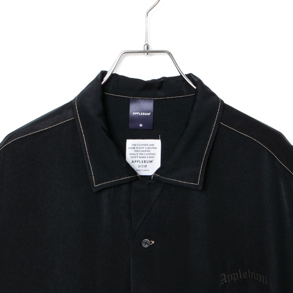 アップルバム フェミニッシュ サテン アロハ シャツ