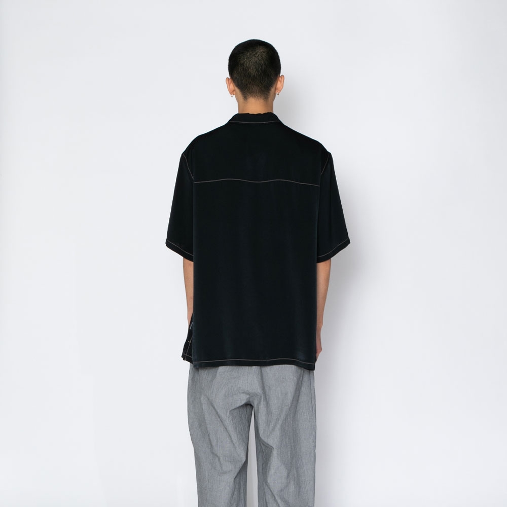 アップルバム フェミニッシュ サテン アロハ シャツ