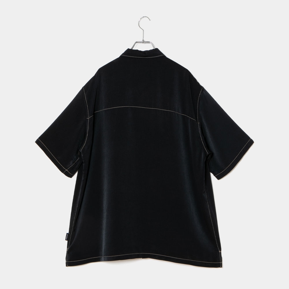 アップルバム フェミニッシュ サテン アロハ シャツ