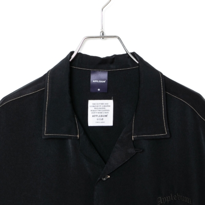 アップルバム フェミニッシュ サテン アロハ シャツ