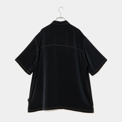 アップルバム フェミニッシュ サテン アロハ シャツ