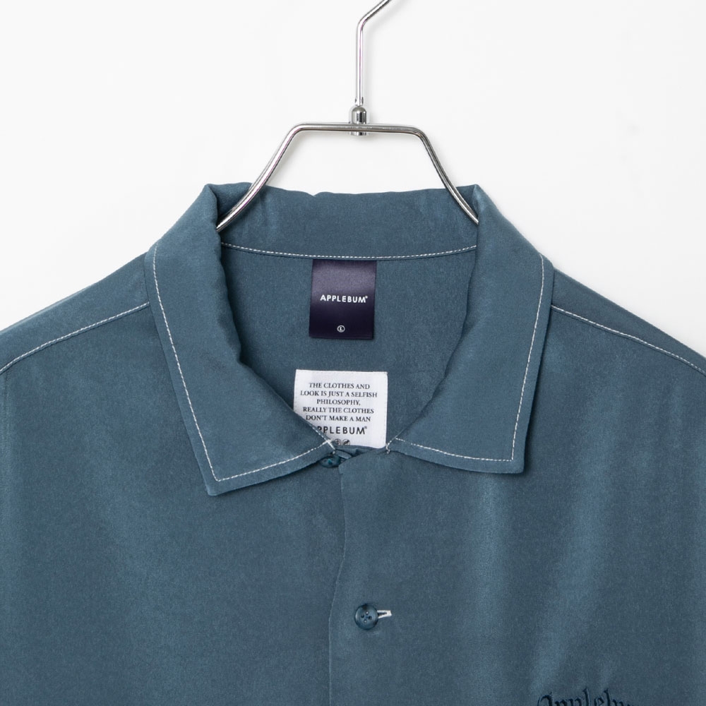 アップルバム フェミニッシュ サテン アロハ シャツ