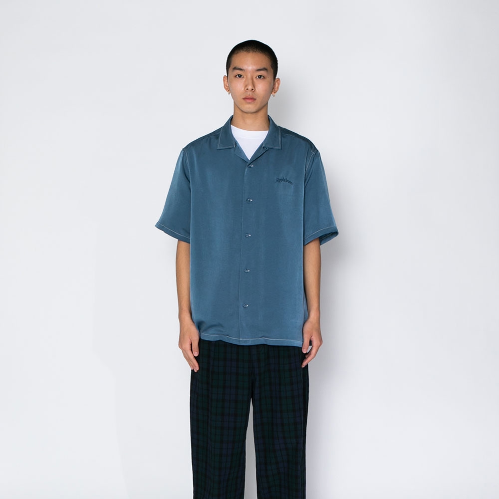 アップルバム フェミニッシュ サテン アロハ シャツ