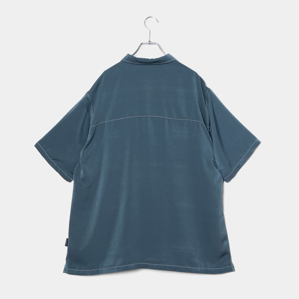 アップルバム フェミニッシュ サテン アロハ シャツ