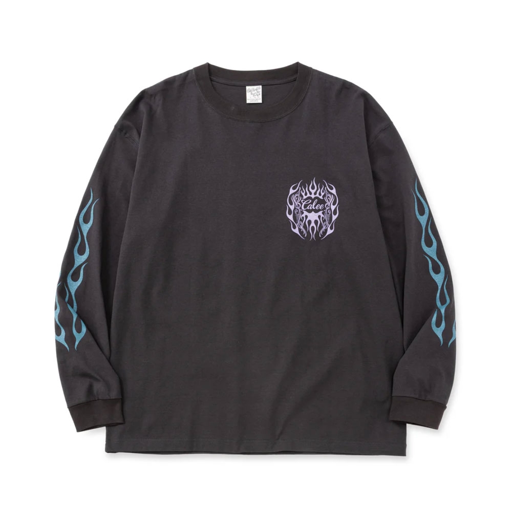 キャリー ヴィンテージ タイプ フレーム ロゴ ピンストライピング ロングスリーブ ティー