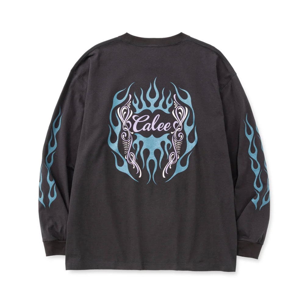 キャリー ヴィンテージ タイプ フレーム ロゴ ピンストライピング ロングスリーブ ティー