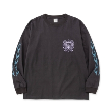 キャリー ヴィンテージ タイプ フレーム ロゴ ピンストライピング ロングスリーブ ティー