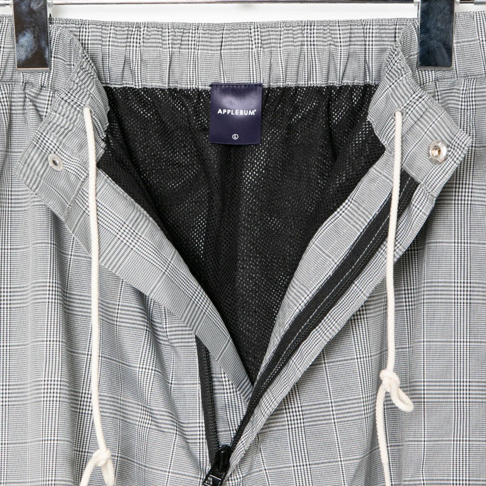 アップルバム チェック タフタ トラック パンツ