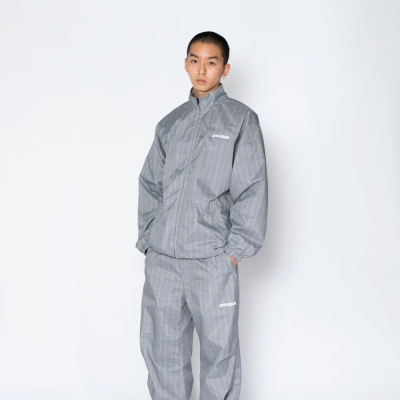 アップルバム チェック タフタ トラック ジャケット