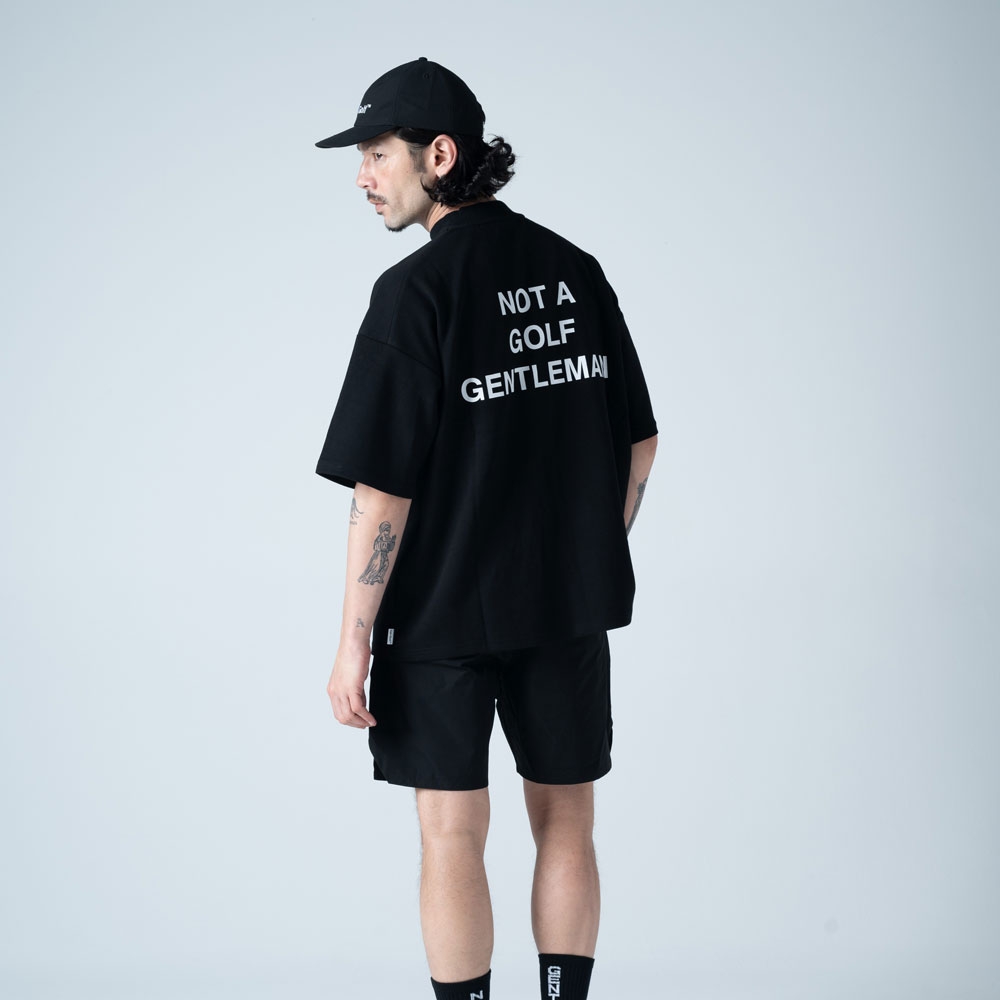 キャプテンズヘルム ゴルフ ジェントルマン ハーフ モック ネック ティー