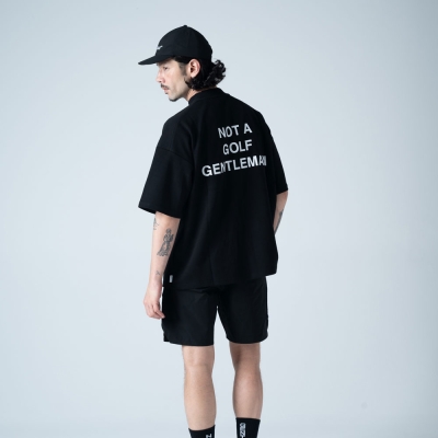 キャプテンズヘルム ゴルフ ジェントルマン ハーフ モック ネック ティー