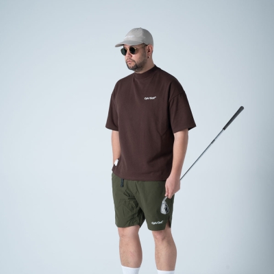 キャプテンズヘルム ゴルフ ジェントルマン ハーフ モック ネック ティー