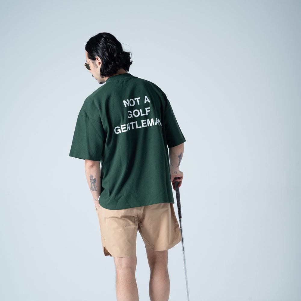 キャプテンズヘルム ゴルフ ジェントルマン ハーフ モック ネック ティー