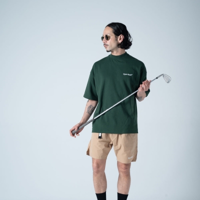 キャプテンズヘルム ゴルフ ジェントルマン ハーフ モック ネック ティー