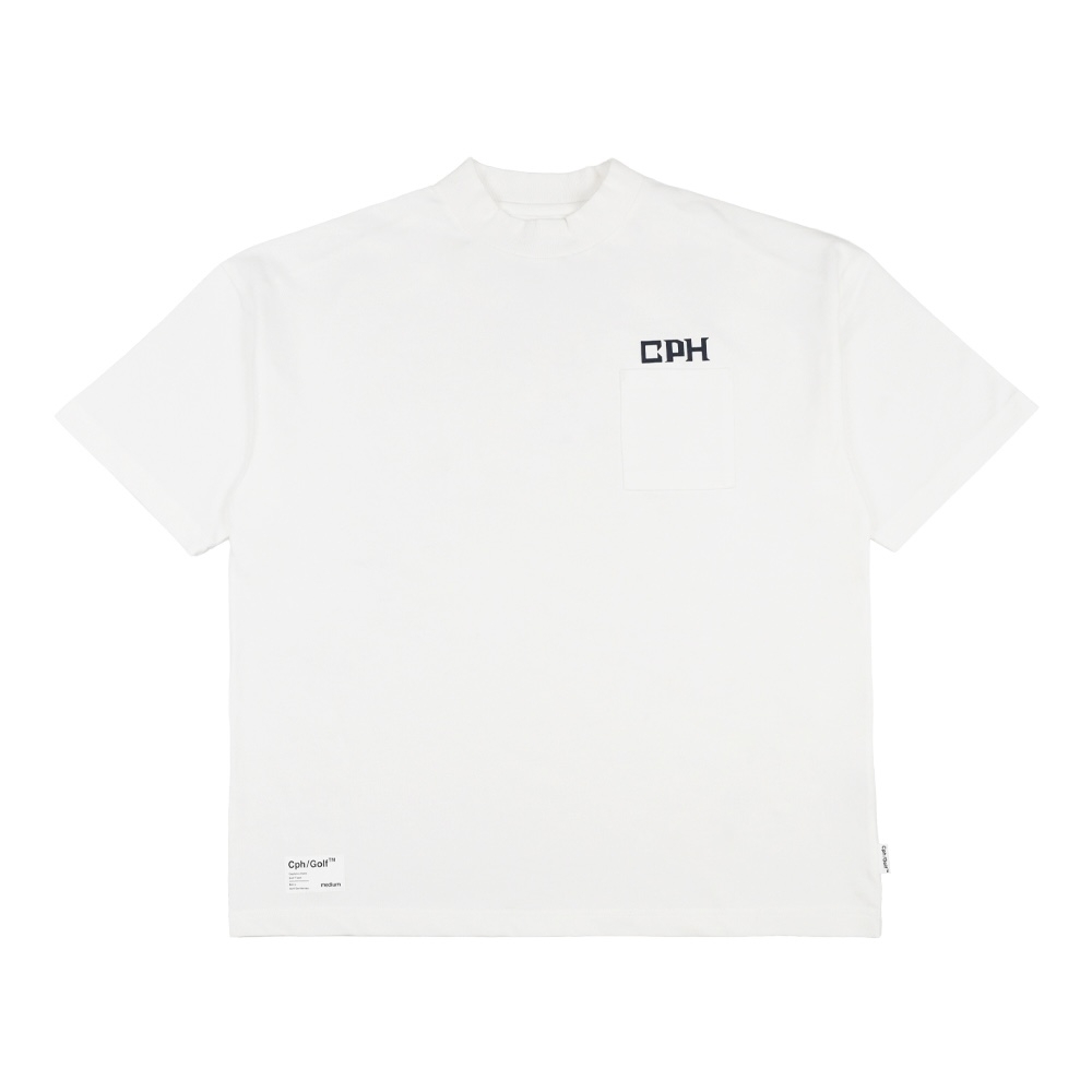 キャプテンズヘルム ゴルフ オーバーラップ ロゴ ショートスリーブ　モック