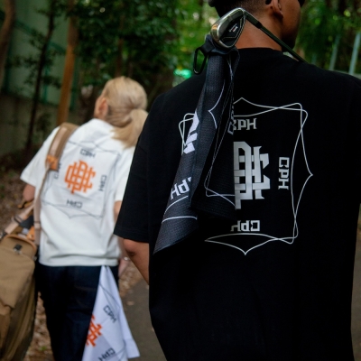 キャプテンズヘルム ゴルフ オーバーラップ ロゴ ショートスリーブ　モック