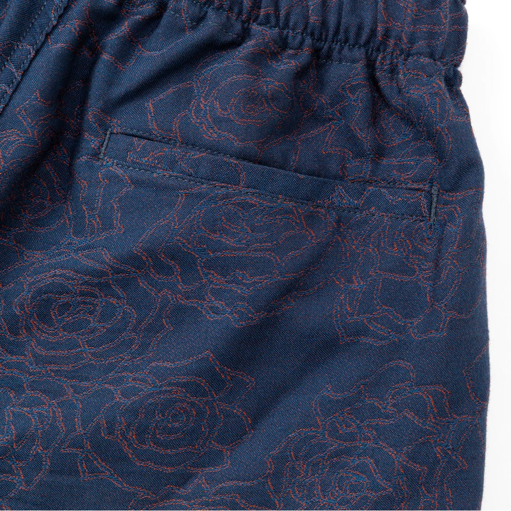 キャリー ローズ パターン ジャガード リラックス パンツ