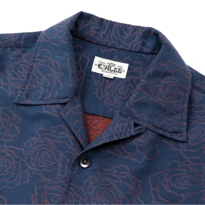 キャリー 5 レングス ローズ パターン ジャガード シャツ