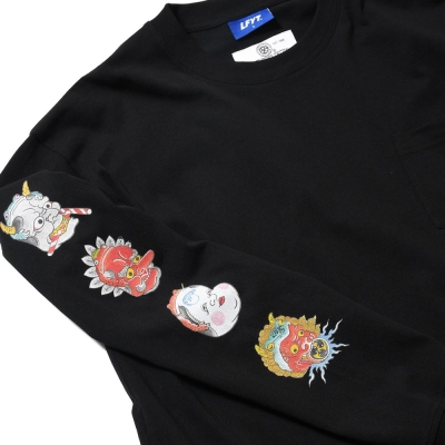 エルエフワイティー × スリータイズタトゥー ホリマツ ロングスリーブ ティー