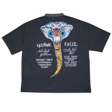 キャリー x キャプテンズヘルム ゴルフ ヘンリーネック コブラ tシャツ